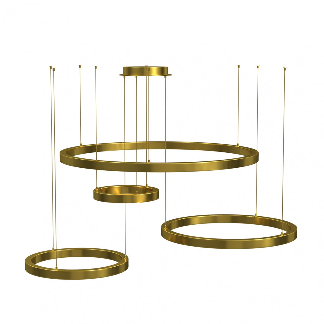 Avenue Lighting Aria 4-Ring 64"W LED Chandelier HF4444-PB in Polished Brass