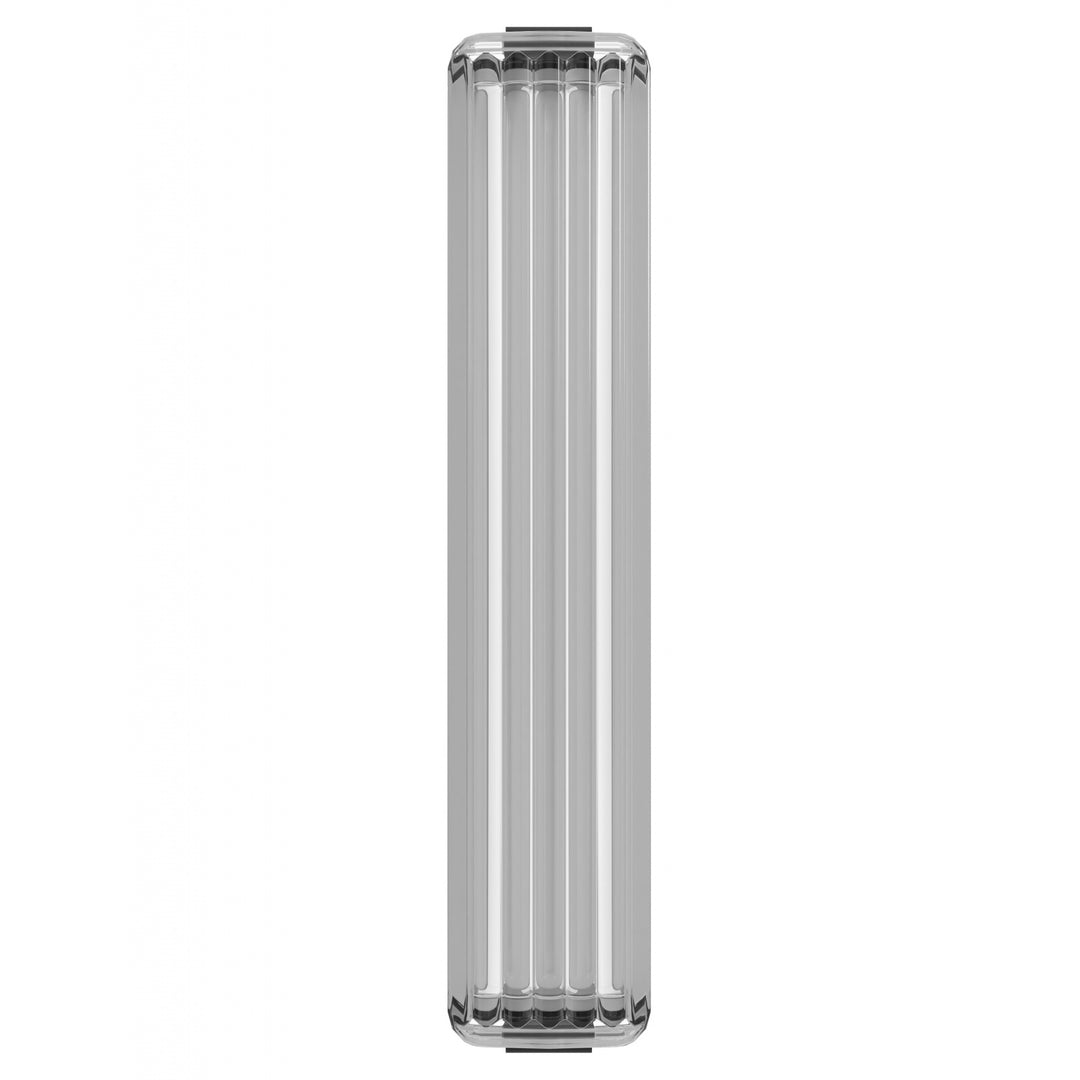 Avenue Lighting Fremont Belt Add-On Glass Light G400 in Black with Clear Ribbed Glass Bar view 2