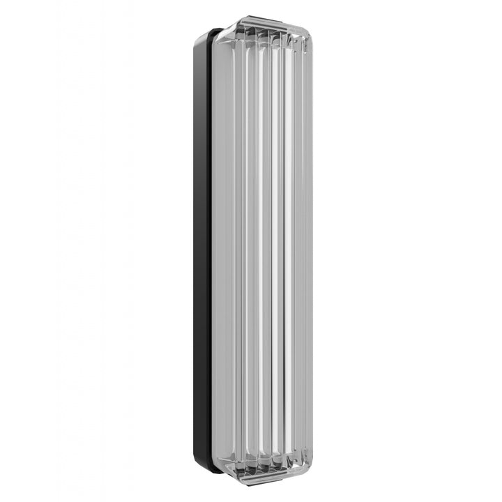 Avenue Lighting Fremont Belt Add-On Glass Light G400 in Black with Clear Ribbed Glass Bar