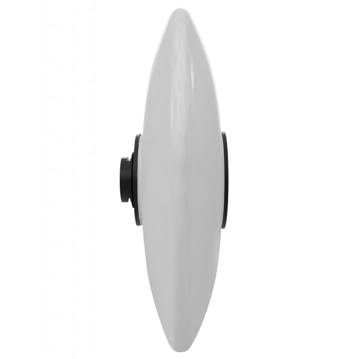 Avenue Lighting Fremont Belt Add-On Glass Light G201 in Black with White Glass Disc view 2