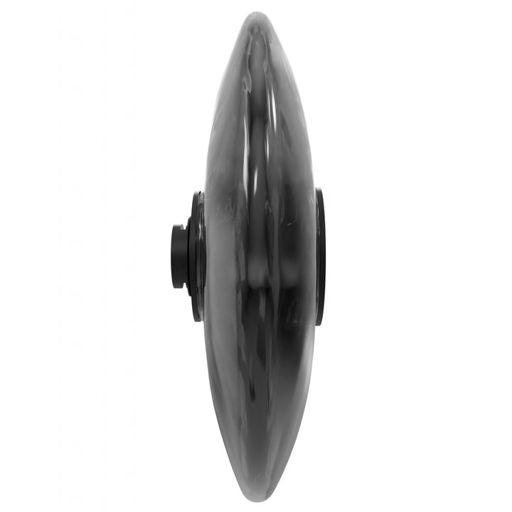 Avenue Lighting Fremont Belt Add-On Glass Light G202 in Black with Smoked Glass Disc view 3