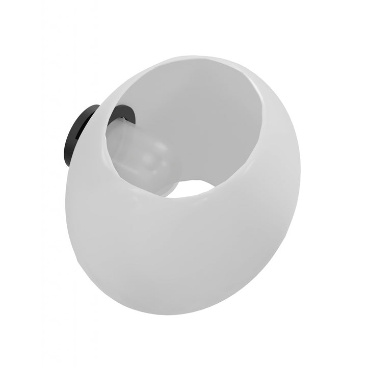 Avenue Lighting Fremont Belt Add-On Glass Light G301 in Black with White Glass Open Globe