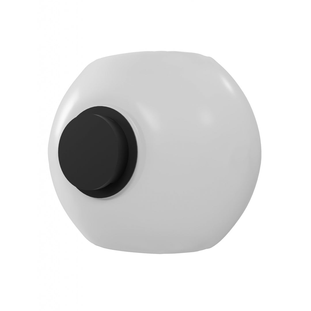 Avenue Lighting Fremont Belt Add-On Glass Light G301 in Black with White Glass Open Globe view 2