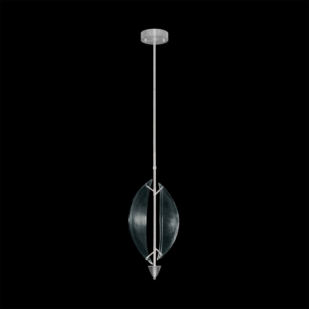 Fine Art Handcrafted Lighting Embark 11"W Round Pendant in Standard Silver Leaf, Clear (100057-43)