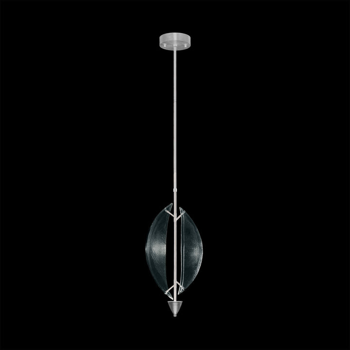 Fine Art Handcrafted Lighting Embark 11"W Round Pendant in Standard Silver Leaf, Clear (100057-43)