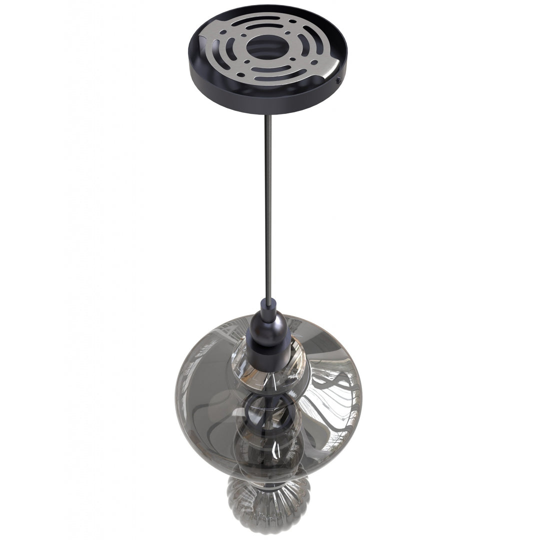 Avenue Lighting Avra 21"H Top Stacked LED Pendant HF7900-BK in Black/Smoked Glass view 3