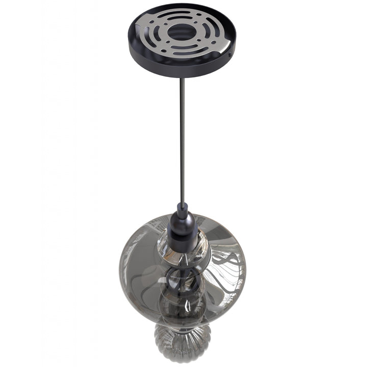 Avenue Lighting Avra 21"H Top Stacked LED Pendant HF7900-BK in Black/Smoked Glass view 3