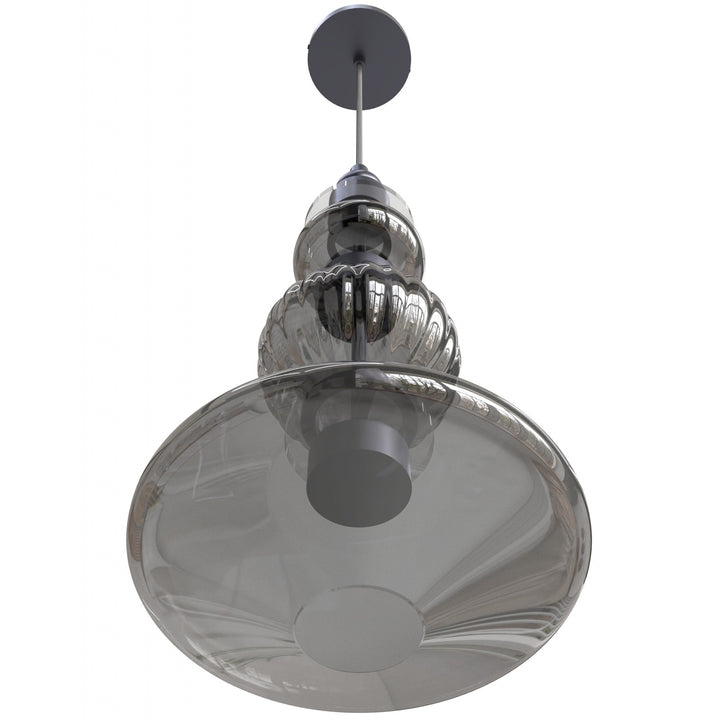 Avenue Lighting Avra 20"H Bottom Stacked LED Pendant HF7901-BK in Black/Smoked Glass view 2
