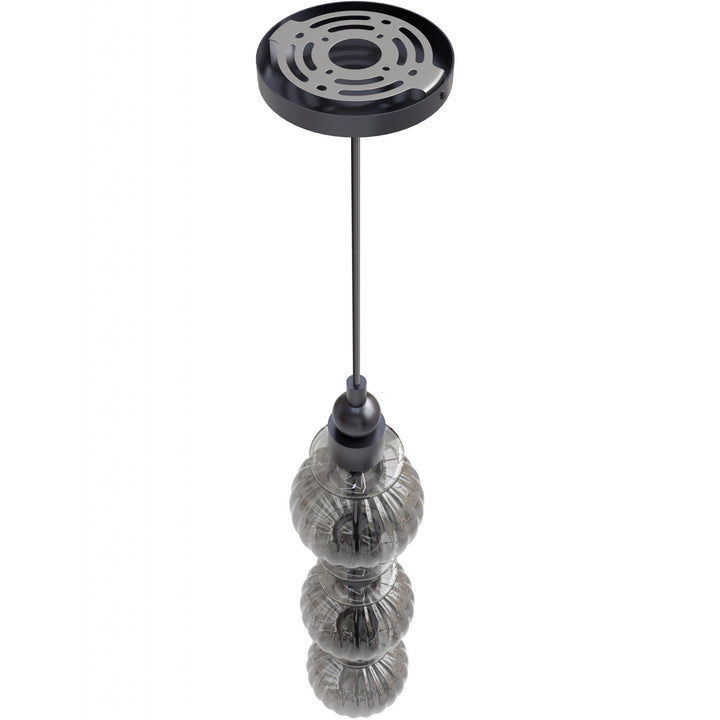 Avenue Lighting Avra 27"H Stacked LED Pendant HF7903-BK in Black/Smoked Glass view 3