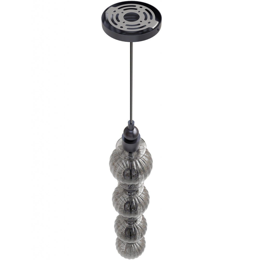 Avenue Lighting Avra 36"H Stacked LED Pendant HF7904-BK in Black/Smoked Glass view 3