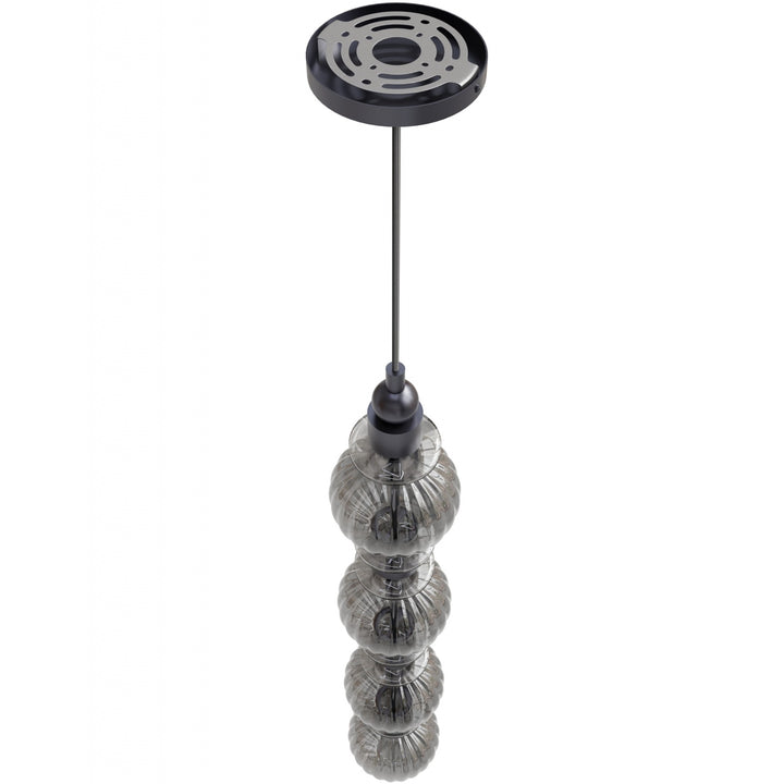 Avenue Lighting Avra 36"H Stacked LED Pendant HF7904-BK in Black/Smoked Glass view 3
