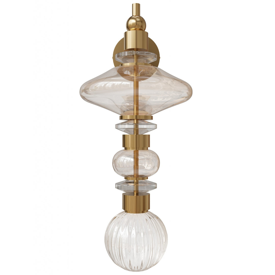 Avenue Lighting Avra 22"H Wall Sconce HF8900-AB in Aged Brass/Clear Glass