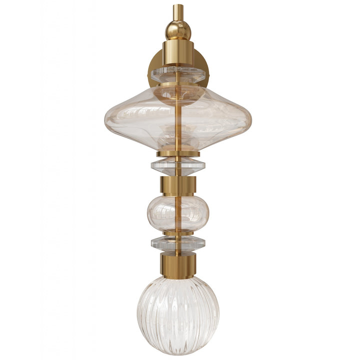 Avenue Lighting Avra 22"H Wall Sconce HF8900-AB in Aged Brass/Clear Glass