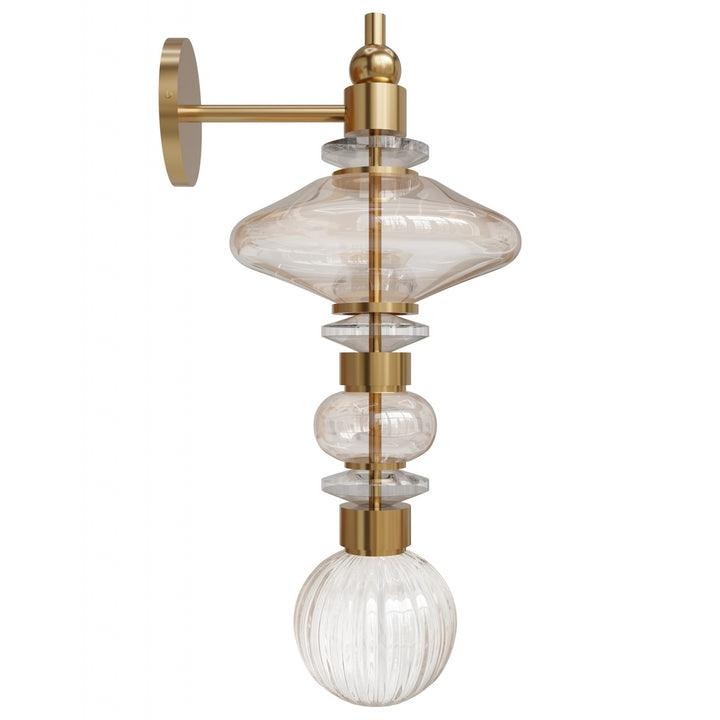 Avenue Lighting Avra 22"H Wall Sconce HF8900-AB in Aged Brass/Clear Glass view 2