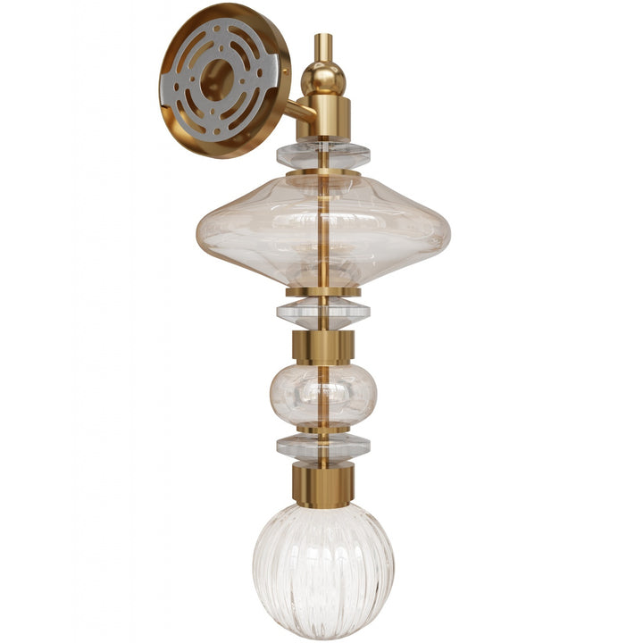 Avenue Lighting Avra 22"H Wall Sconce HF8900-AB in Aged Brass/Clear Glass view 3