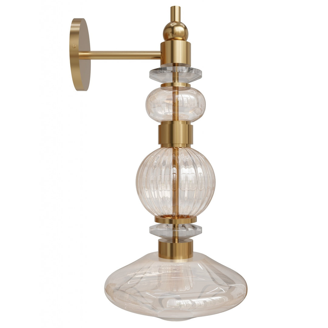 Avenue Lighting Avra 20"H LED Wall Sconce HF8901-AB in Aged Brass/Clear Glass view 2