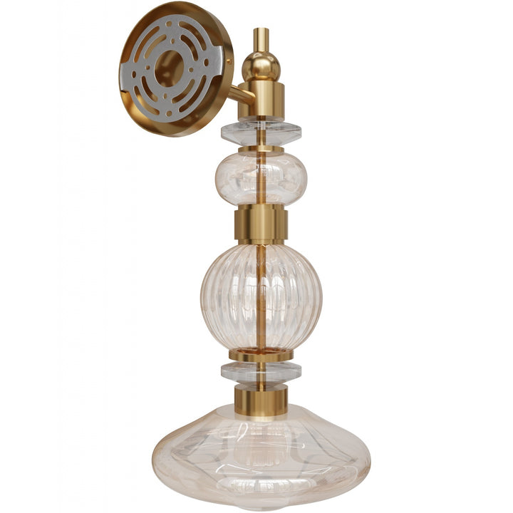 Avenue Lighting Avra 20"H LED Wall Sconce HF8901-AB in Aged Brass/Clear Glass view 3