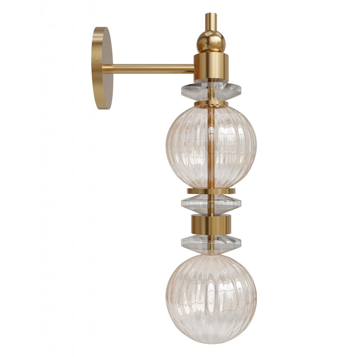 Avenue Lighting Avra 18"H LED Wall Sconce HF8902-AB in Aged Brass/Clear Glass view 2