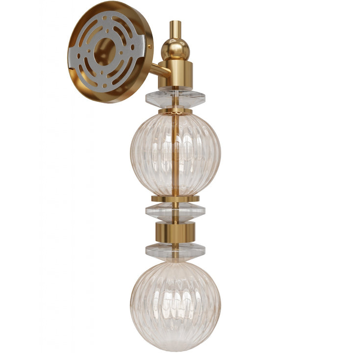 Avenue Lighting Avra 18"H LED Wall Sconce HF8902-AB in Aged Brass/Clear Glass view 3