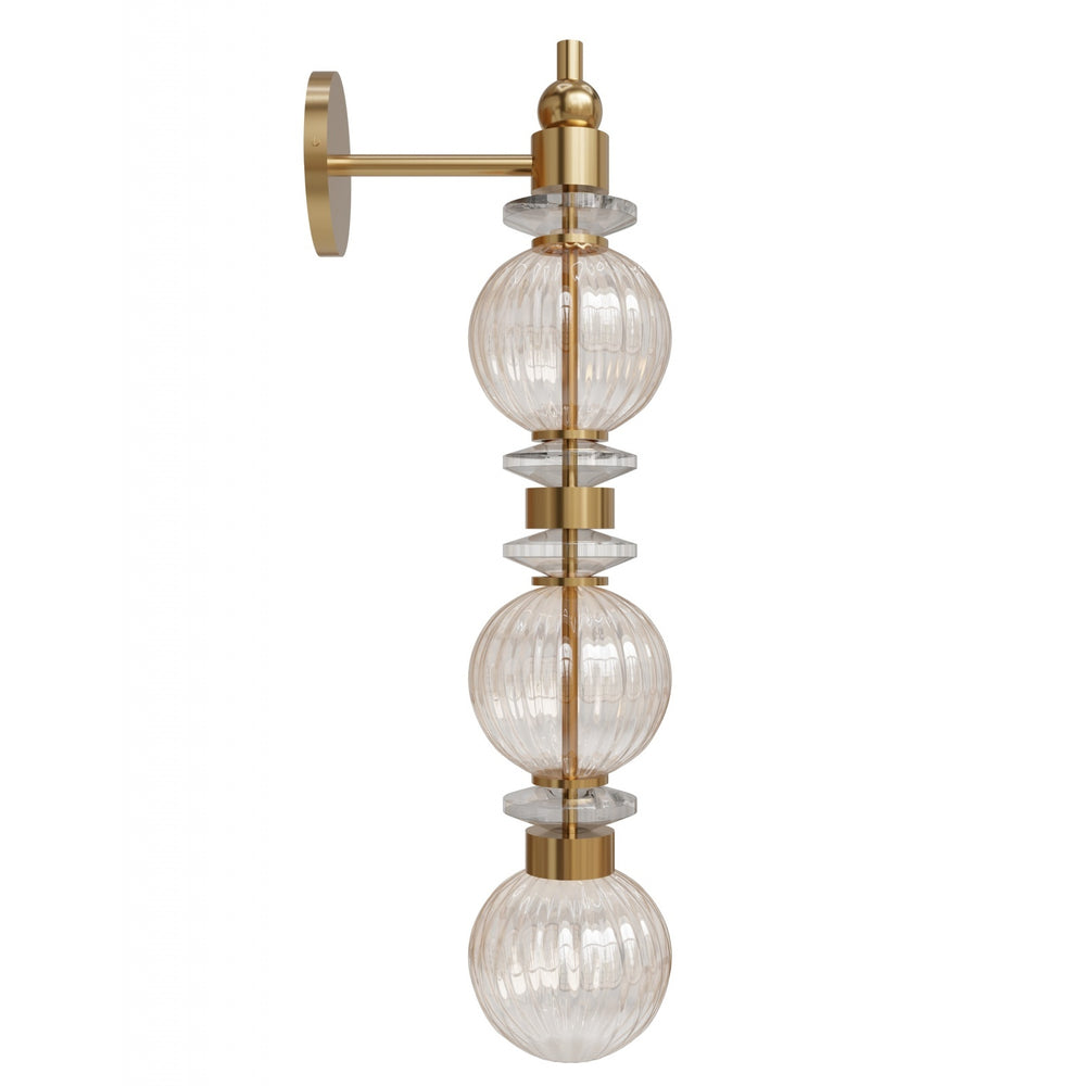 Avenue Lighting Avra 27"H LED Wall Sconce HF8903-AB in Aged Brass/Opalescent Glass view 2