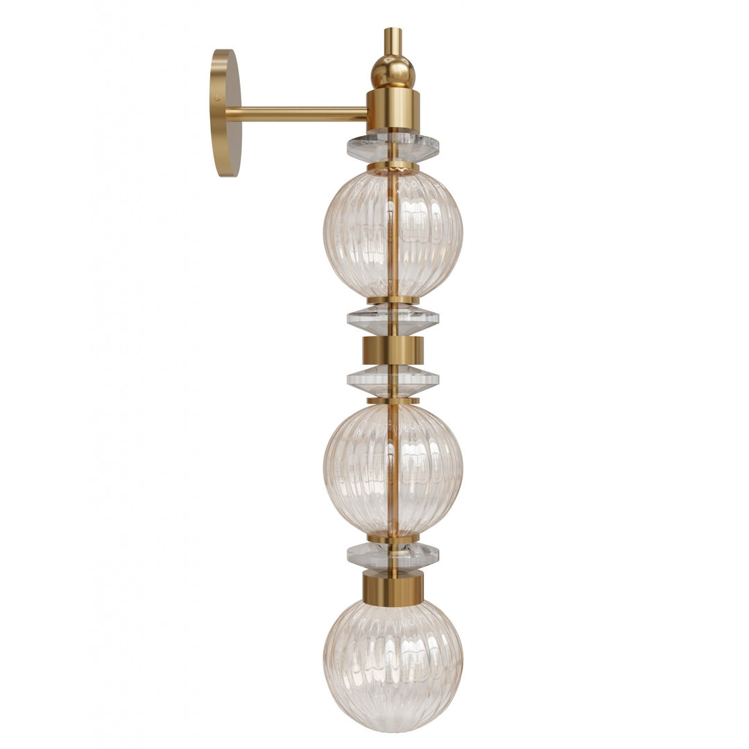 Avenue Lighting Avra 27"H LED Wall Sconce HF8903-AB in Aged Brass/Opalescent Glass view 2