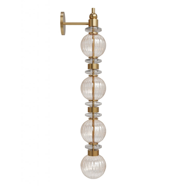 Avenue Lighting Avra 36"H LED Wall Sconce HF8904-AB in Aged Brass/Clear Glass view 2