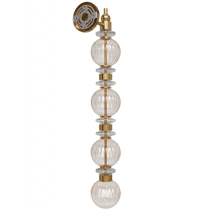 Avenue Lighting Avra 36"H LED Wall Sconce HF8904-AB in Aged Brass/Clear Glass view 3