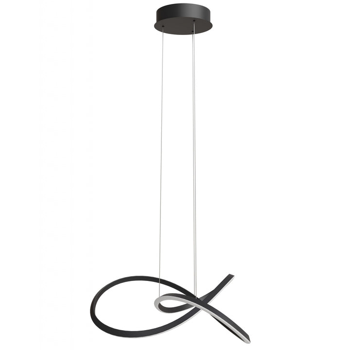 Avenue Lighting Windsor 32"W Spiral Ring 5-CCT LED Pendant HF5069-BK in Black