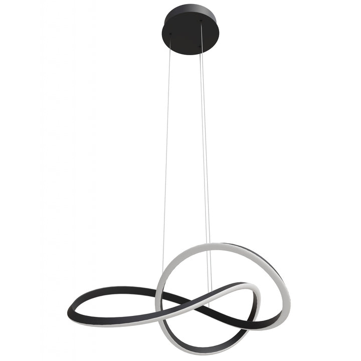 Avenue Lighting Windsor 32"W Spiral Ring 5-CCT LED Pendant HF5069-BK in Black view 2