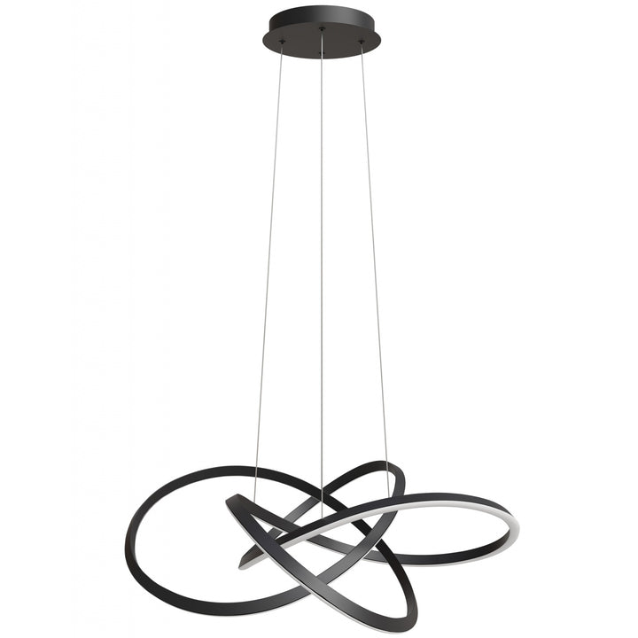 Avenue Lighting Windsor 36"W Spiral Ring 5-CCT LED Pendant HF5070-BK in Black
