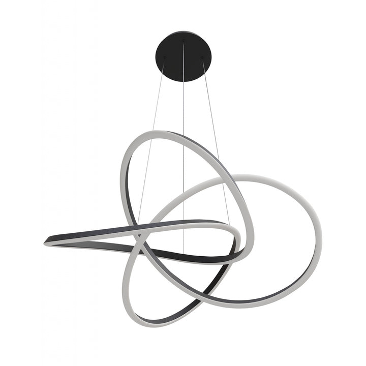 Avenue Lighting Windsor 36"W Spiral Ring 5-CCT LED Pendant HF5070-BK in Black view 2