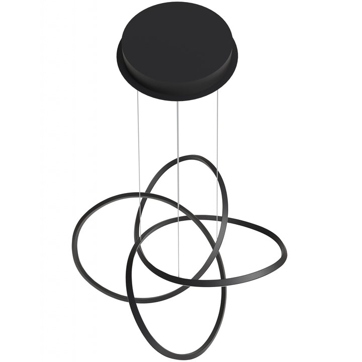 Avenue Lighting Windsor 36"W Spiral Ring 5-CCT LED Pendant HF5070-BK in Black view 3