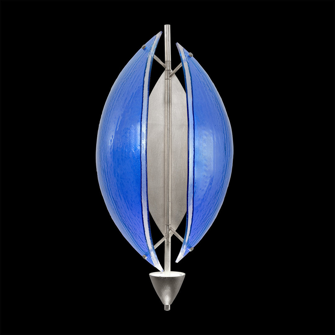 Fine Art Handcrafted Lighting Embark 23.75"H Sconce in Standard Silver Leaf, Blue (100058-41)