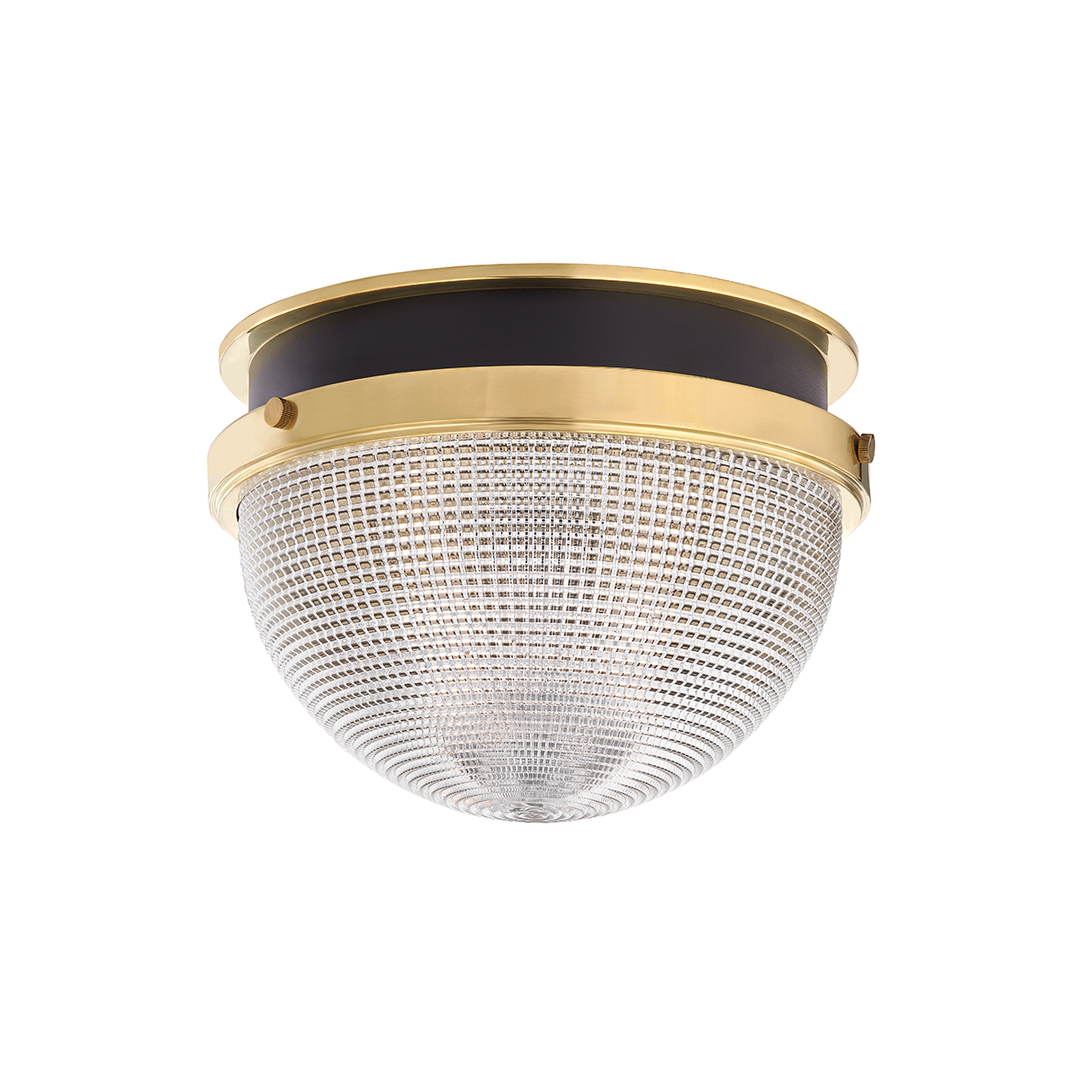 Hudson Valley Lighting Lucien Flush Mount Ceiling Flush Mounts Hudson Valley Lighting Aged Brass/black  