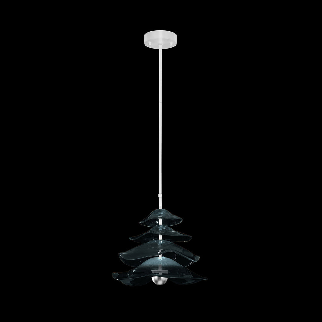 Fine Art Handcrafted Lighting Embark 20"W Round Pendant 100061 in White Lacquer, Clear (100061-63)