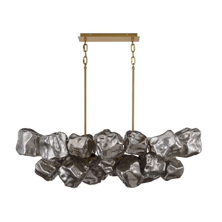 Avenue Lighting Rockefeller 49"W Sputnik Rock Shape Chandelier HF7151-AGB in Aged Brass