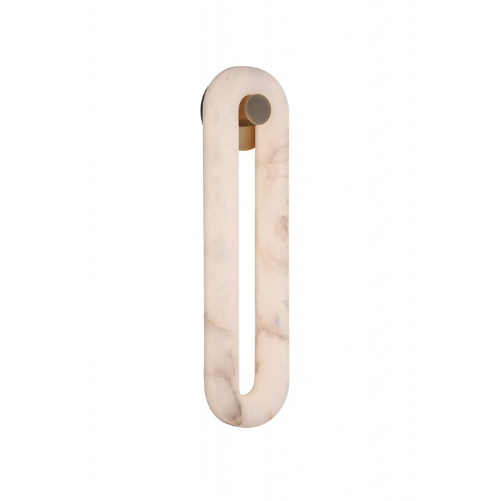 Avenue Lighting Sedona 24"H Soft Oval Loop Alabaster LED Wall Sconce HF2955-AB in Aged Brass/Alabaster