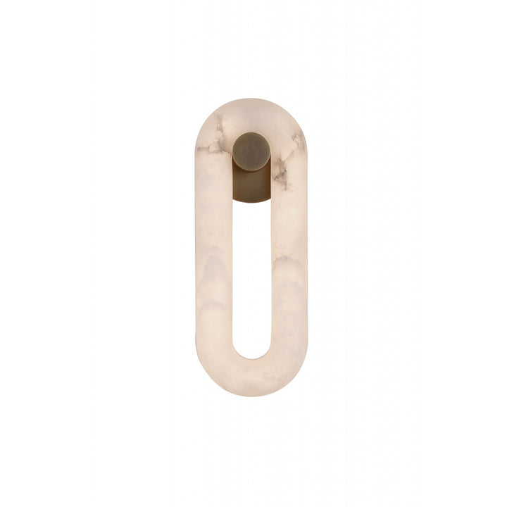 Avenue Lighting Sedona 16"H Soft Oval Loop Alabaster LED Wall Sconce HF2954-AB in Aged Brass/Alabaster