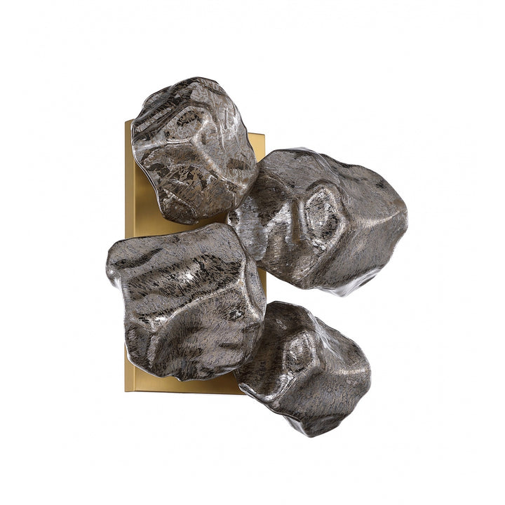 Avenue Lighting Rockefeller 4-Light 12"H Rock Shape Wall Sconce HF7150-AGB in Aged Brass