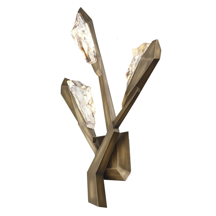 Avenue Lighting Geneva 3-Light 26"H LED Wall Sconce HF8033-RG in Rusted Gold/Clear Crystals