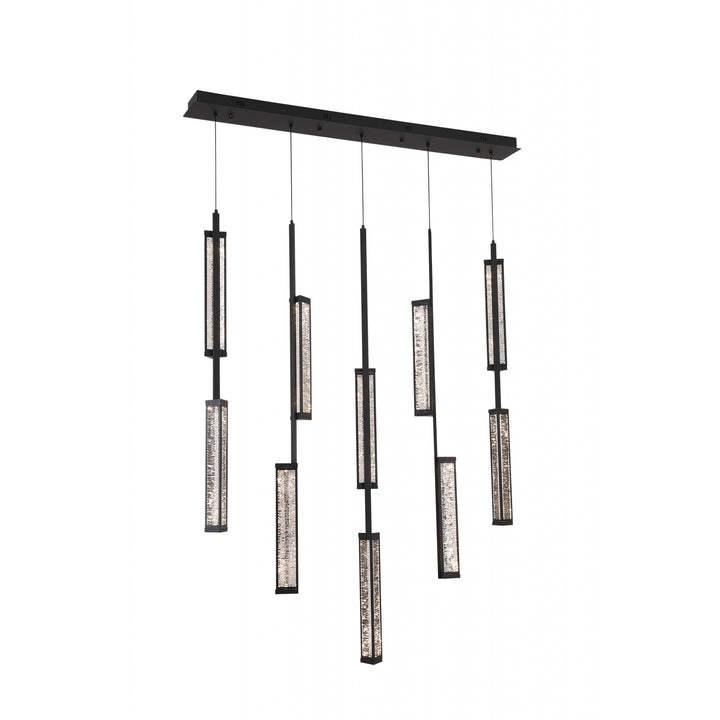Avenue Lighting Metropole 10-Light 51"W LED Linear Chandelier HF7186-BK in Matte Black