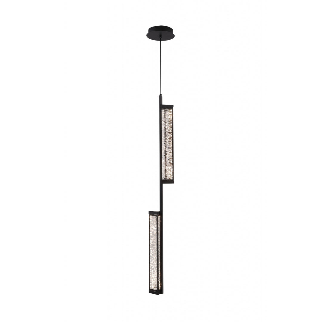 Avenue Lighting Metropole 2-Light 43"H Pendant HF7180-BK in Matte Black