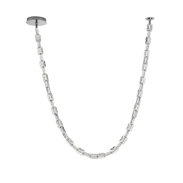 Avenue Lighting Monarch 158"L Clear Acrylic Strand LED Pendant HF7193-CH in Chrome/Clear Acrylic
