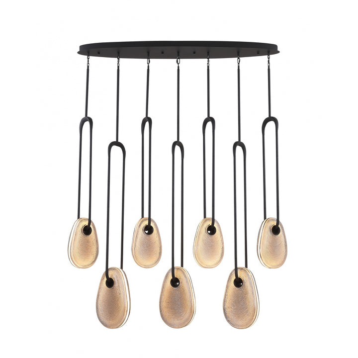 Avenue Lighting Palmea 7-Light 50"W Oval Glass LED Chandelier