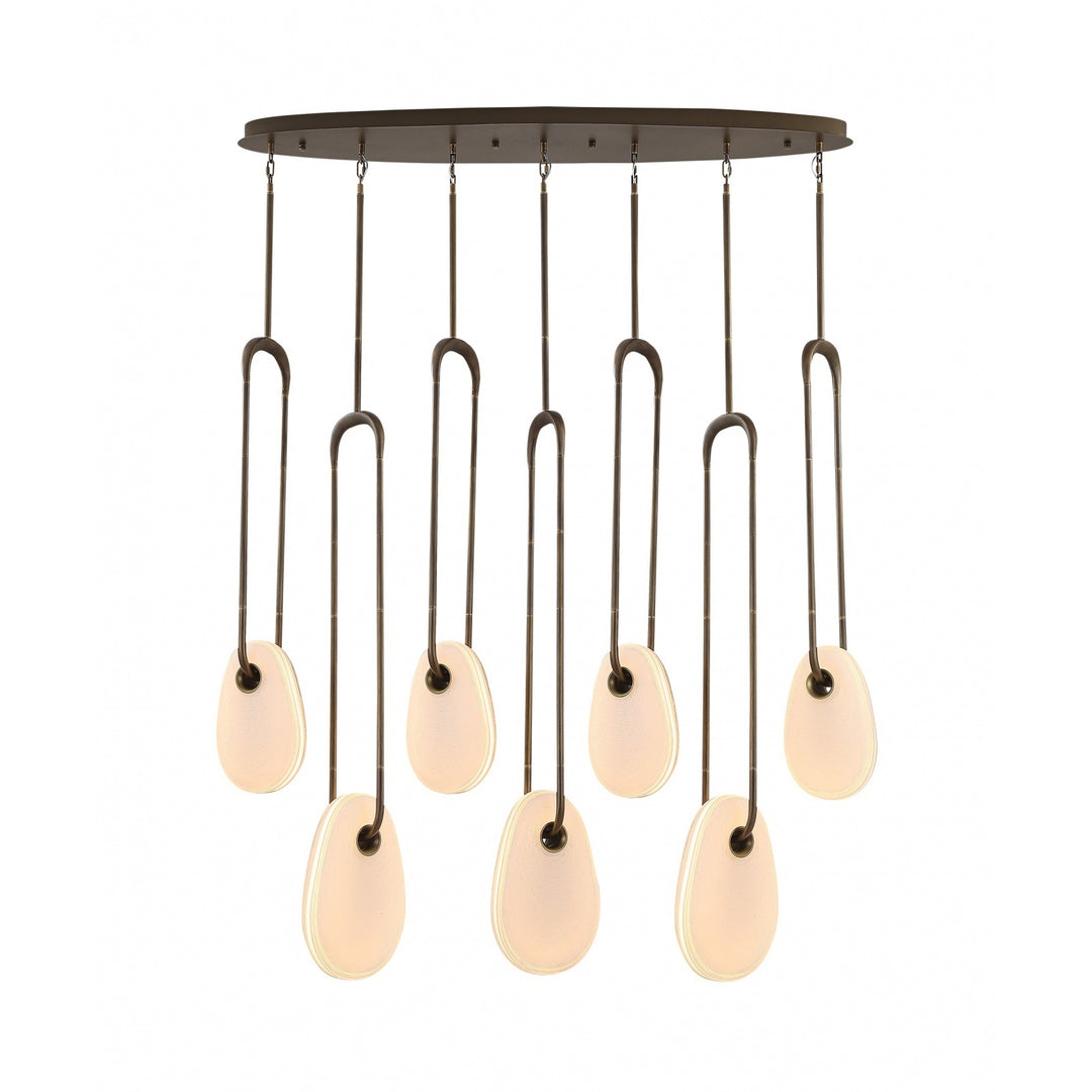 Avenue Lighting Palmea 7-Light 50"W Oval Glass LED Chandelier