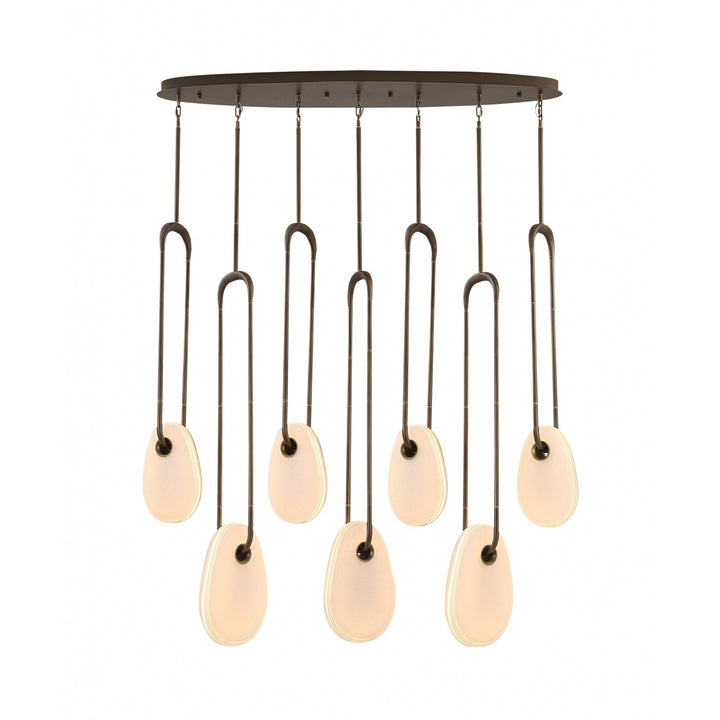 Avenue Lighting Palmea 7-Light 50"W Oval Glass LED Chandelier