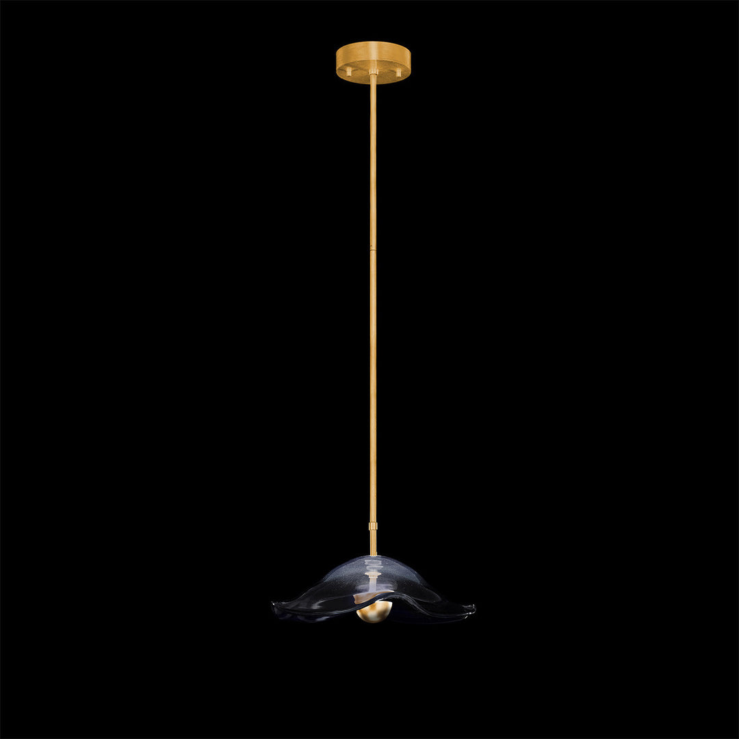 Fine Art Handcrafted Lighting Embark 16"W Round Pendant in Standard Gold Leaf, Clear (100063-33)