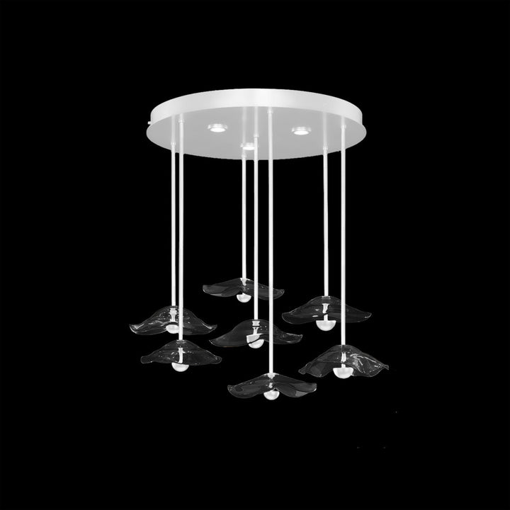 Fine Art Handcrafted Lighting Embark 43"W Round Pendant in White Lacquer, Clear (100066-63)