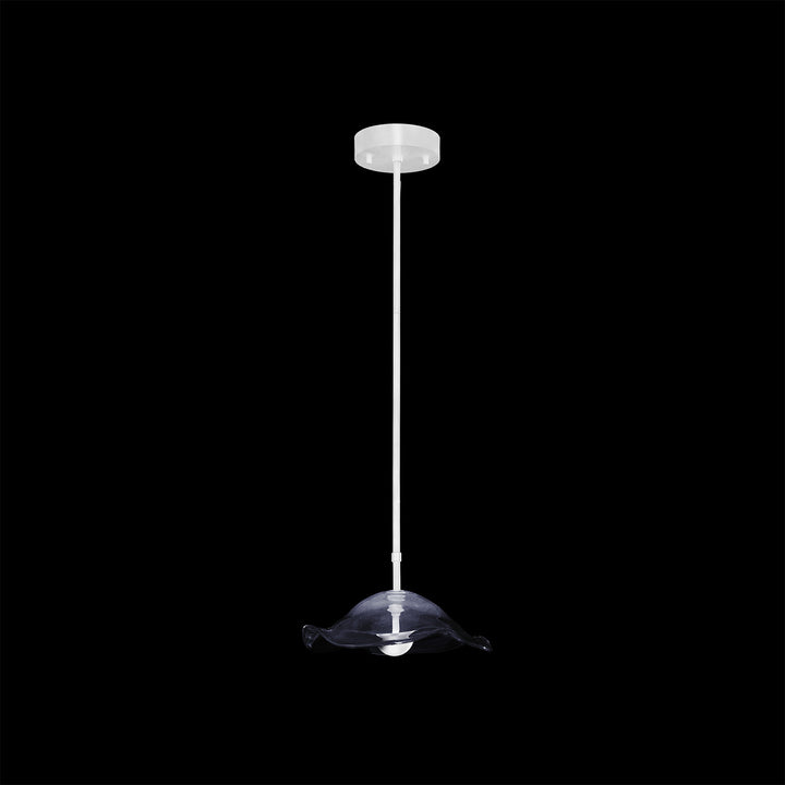 Fine Art Handcrafted Lighting Embark 12"W Round Pendant in White Lacquer, Clear (100067-63)