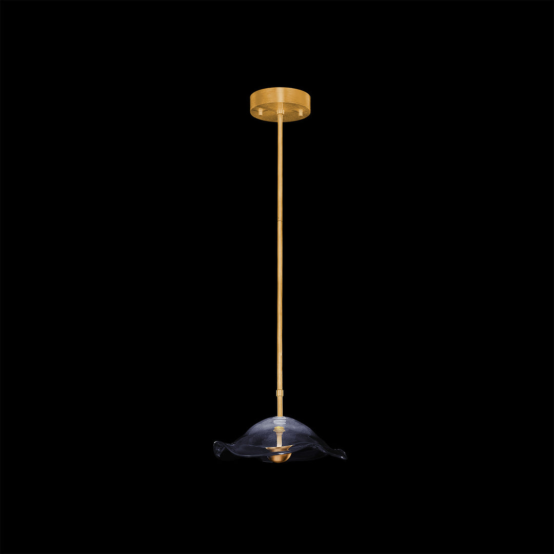 Fine Art Handcrafted Lighting Embark 12"W Round Pendant in Standard Gold Leaf, Clear (100067-33)